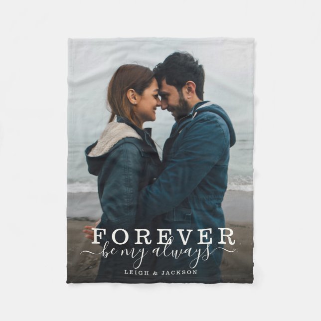 Manta Polar Para siempre ser mi pareja romántica (Anverso)