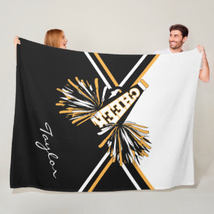 Manta Polar Para un animador 📣 - Blanco, Oro y Negro