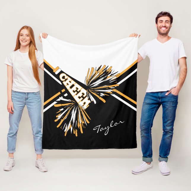 Manta Polar Para un animador 📣 - Blanco, Oro y Negro (In situ)