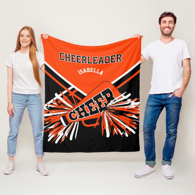 Manta Polar Para un 📣 animador - Naranja, blanco y negro (In situ)