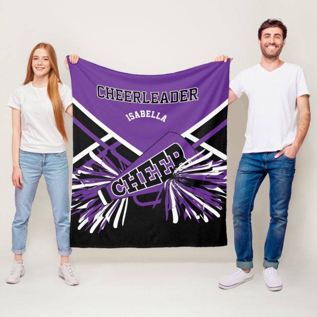 Manta Polar Para un animador 📣 - Púrpura, Blanco y Negro (In situ)