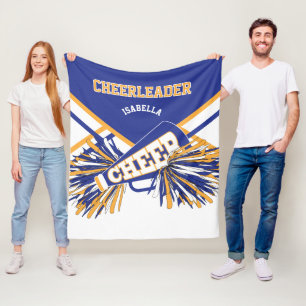 Manta Polar Para una Porrista 📣 - Azul, Dorado y Blanco