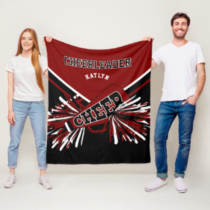 Manta Polar Para una porrista - Granate, Negro y Blanco