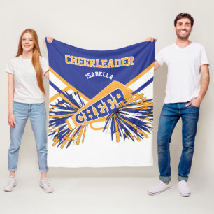 Manta Polar Para una Porrista 📣 - Oro, Blanco y Azul