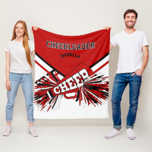 Manta Polar Para una porrista 📣 - Rojo, Blanco y Negro