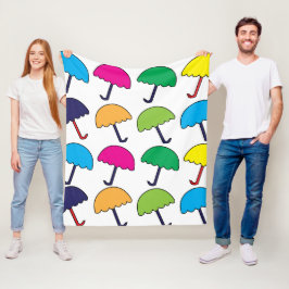 Manta Polar Paraguas coloridos