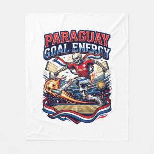 Manta Polar Paraguay Gol Energía Esqueleto Delantero Naciones