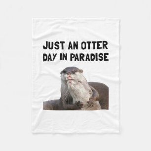 Manta Polar Paraíso del día de la nutria