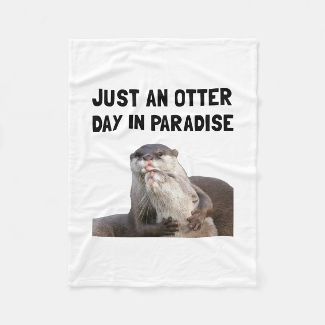 Manta Polar Paraíso del día de la nutria (Anverso)