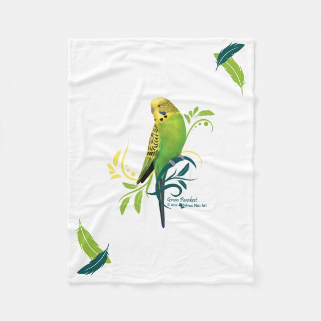 Manta Polar Parakeet verde (Anverso)
