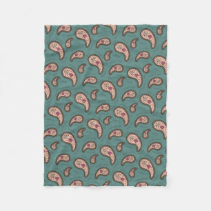 Manta Polar Paramecia Paisley Biología Ciencia Teal