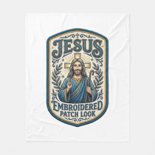 Manta Polar Parche Bordado de Jesús Mira Parche Bordado de Jes