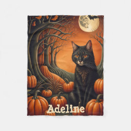 Manta Polar Parche de calabaza de luz solar Halloween personal