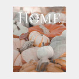 Manta Polar Parche de calabaza multicoloreado personalizado