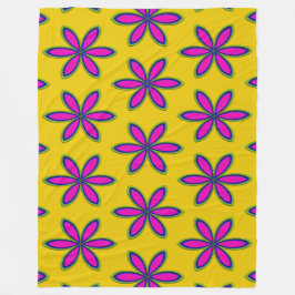 Manta Polar Parche de Flor Morada