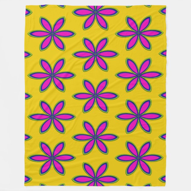 Manta Polar Parche de Flor Morada (Anverso)