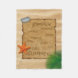 Manta Polar Parche sobre fondo de arena - Funda