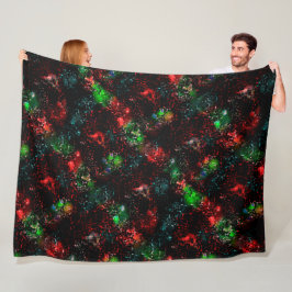 Manta Polar Parches de color ostentosos bajo mosaico oscuro y