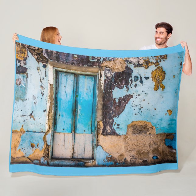 Manta Polar Pared azul y puerta (In situ)
