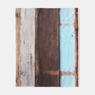 Manta Polar Paredes de madera gris vieja, negro, blanco, table