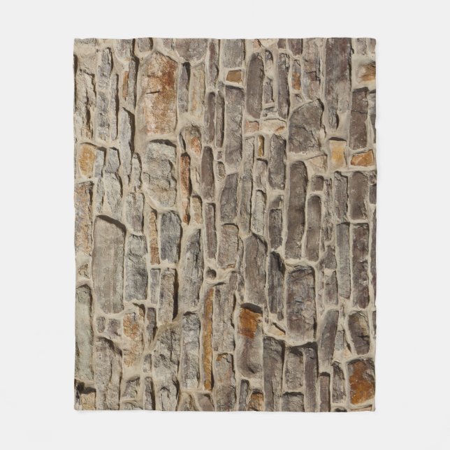 Manta Polar Paredes de piedra rústica, decoración texturizada (Anverso)