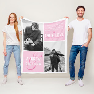 Manta Polar Pareja Amor Verdadero 2 Foto y Cita