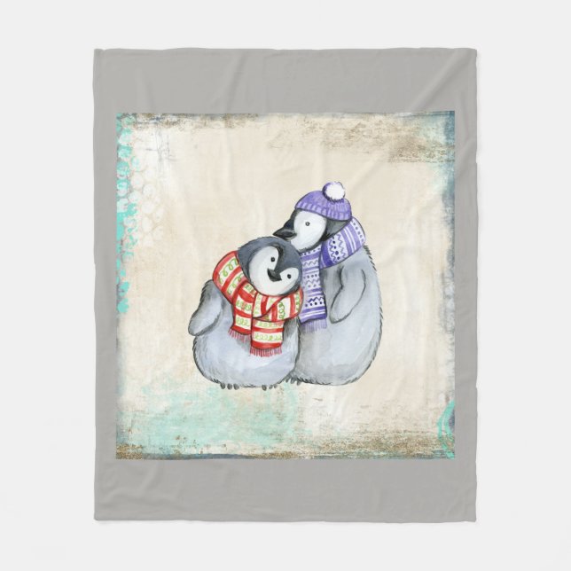 Manta Polar Pareja De Animales De Pájaro Personaliza Destiny'S (Anverso)