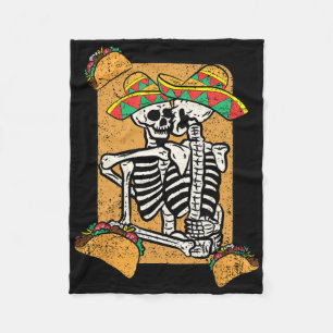 Manta Polar Pareja de esqueleto Cinco De Mayo Gorra mexicana T