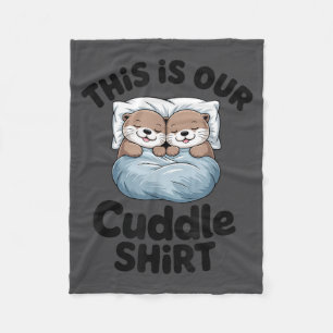 Manta Polar Pareja de Nutria Adorable Este Es Nuestro Abrazo