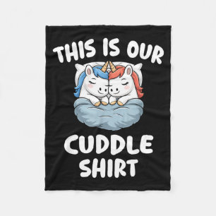 Manta Polar Pareja de Unicornios Adorables Este Es Nuestro Abr