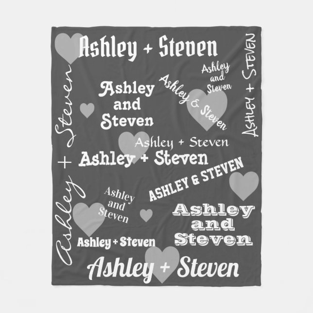 Manta Polar Pareja enamorada personalizada (Anverso)