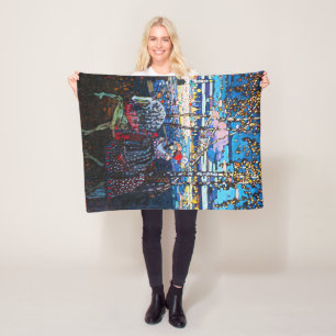 Manta Polar Pareja montando un caballo blanco, Wassily Kandins