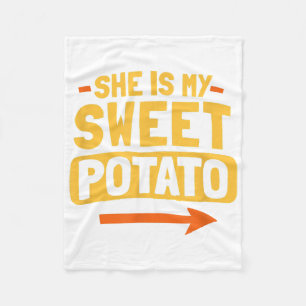 Manta Polar Parejas divertidas coincidiendo, ella es mi dulce 