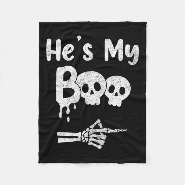 Manta Polar Parejas divertidas Costumbres de Halloween (Anverso)