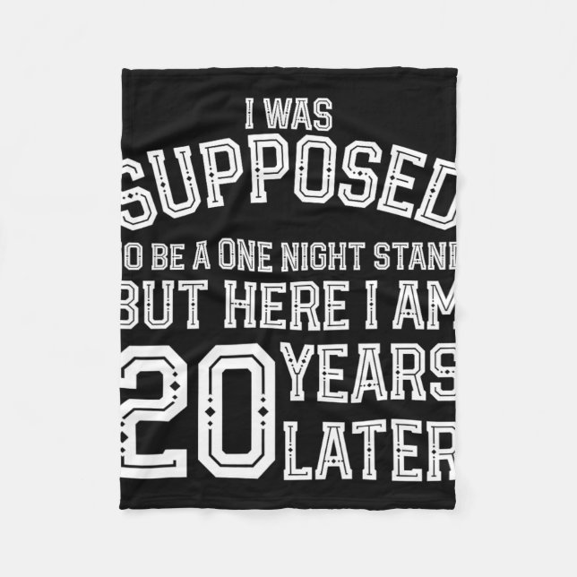 Manta Polar Parejas divertidas Wif 20 años de aniversario (Anverso)