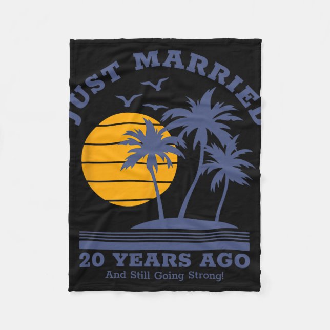 Manta Polar Parejas Románticas de Mateo - 20º Boda Anniversa (Anverso)