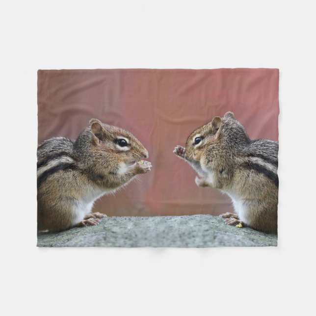 Manta Polar Pares de Chipmunks (Frente (Horizontal))
