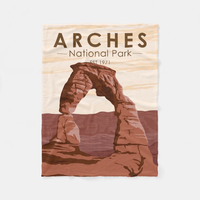 Manta Polar Parque nacional Arches Delicate Arch Vintage (Anverso)