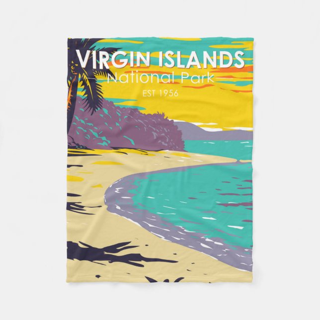 Manta Polar Parque nacional de las Islas Vírgenes Playa Trunk  (Anverso)