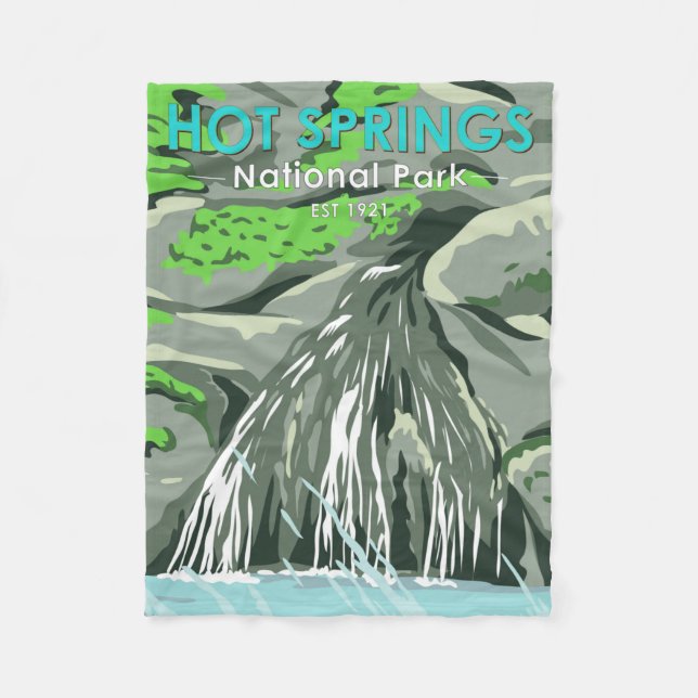 Manta Polar Parque nacional Hot Springs Arkansas Vintage (Anverso)