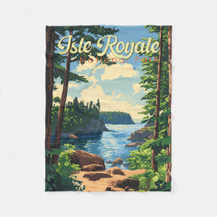 Manta Polar Parque nacional Isle Royale Ilustracion Viajes Art