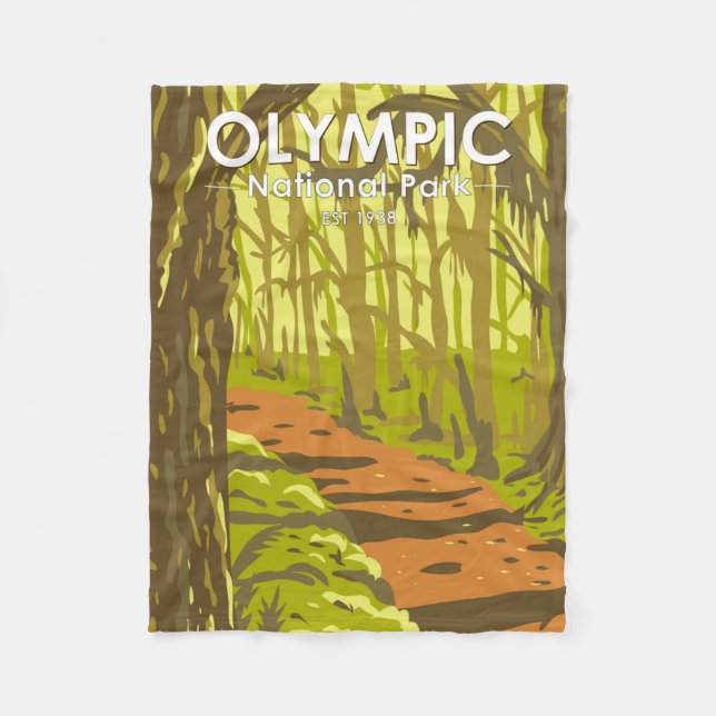 Manta Polar Parque nacional olímpico Hoh Rainforest Washington (Anverso)