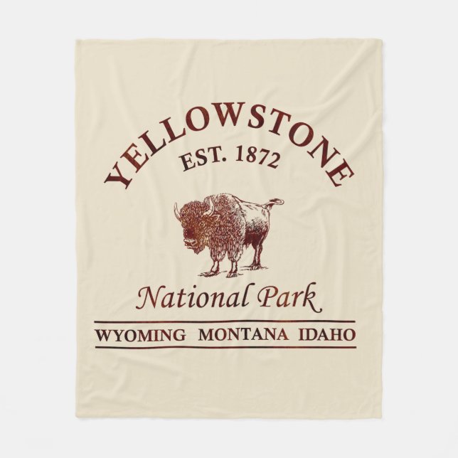 Manta Polar Parque nacional Yellowstone (Anverso)