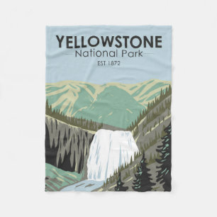 Manta Polar Parque nacional Yellowstone Gibbon Falls Vintage