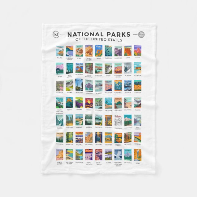 Manta Polar Parques nacionales de Estados Unidos  (Anverso)