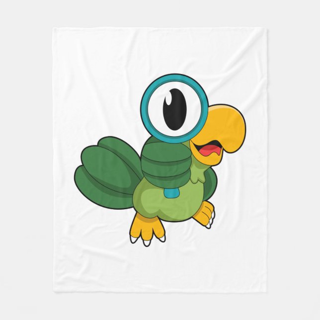 Manta Polar Parrot with Magnifying glass (Anverso)