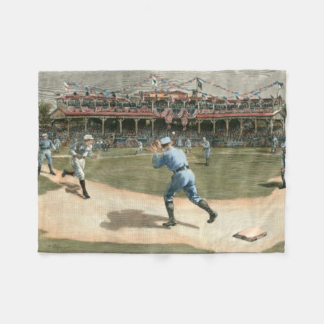 Manta Polar Partido de Béisbol de la Liga Nacional 1886 (Frente (Horizontal))