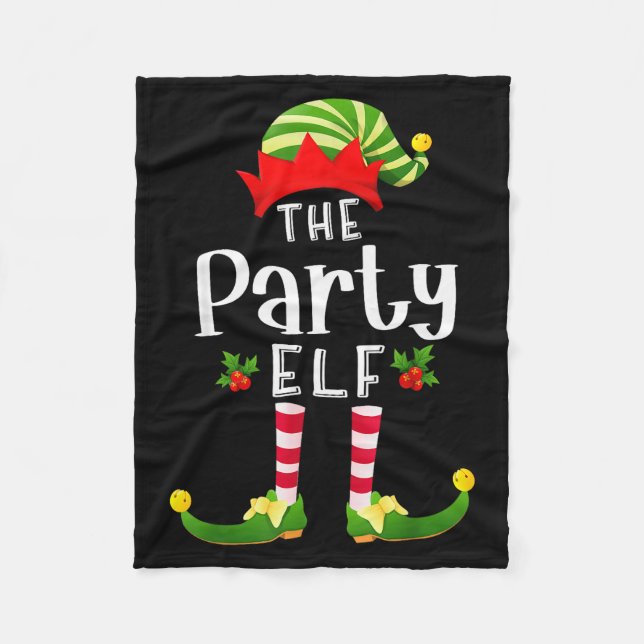 Manta Polar Party Christmas Elf Matching Pajama X-mas Party  (Anverso)