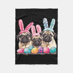Manta Polar Pascua Pug Dog Pascua Perro Bung Ears Pascua Pascu