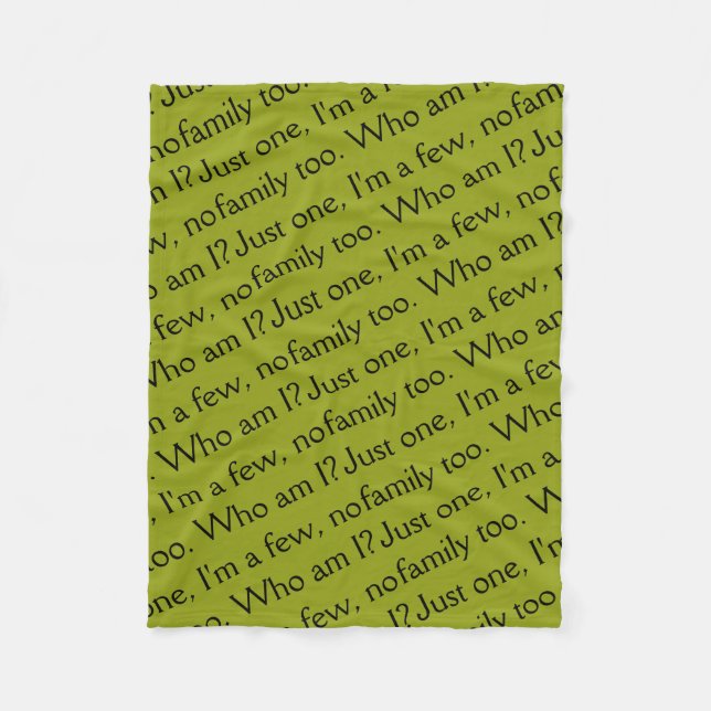 Manta Polar Pase la frase del club negro huérfano de la (Anverso)